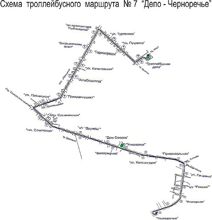 Троллейбус карта томск