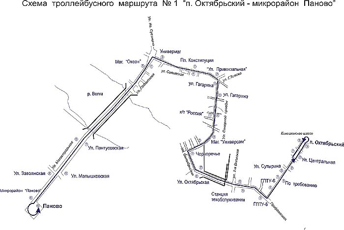 Схема автобуса 65